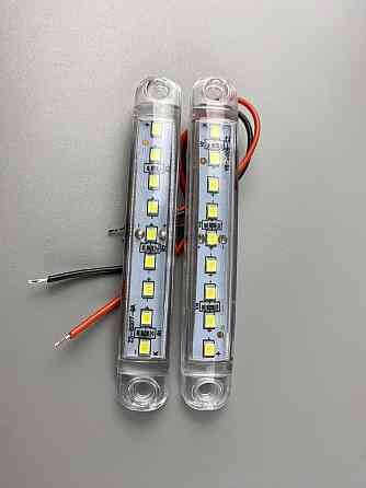 Ліхтар LED габаритний світлодіодний 24V IP67 9 led діодів SMD білий , оптична лінза + кріплення для авто Мукачево