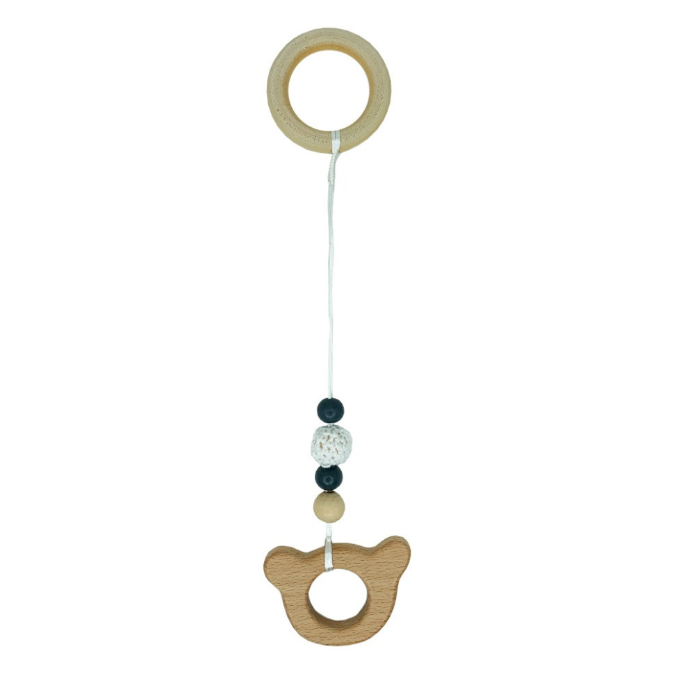 Дитячий дерев'яний гризунок "Ведмедик" MGZ-0410-2 з підвіскою Вінниця - фото 1