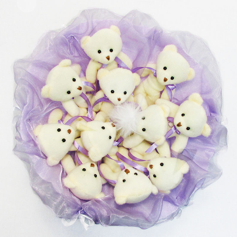 Букет з іграшок Ведмедики лавандовий 5346IT з 11ю іграшками Вінниця - фото 3