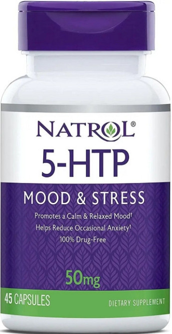 5-гідрокситриптофан Natrol 5-HTP 50 мг 45 капс Київ - фото 1