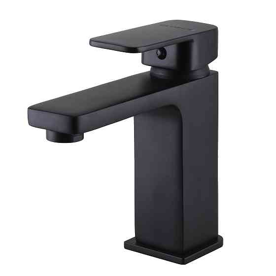 Змішувач для умивальника Globus Lux Milano GLM-0401-10-BB латунь на гайці, Чорний Мат. Луцк