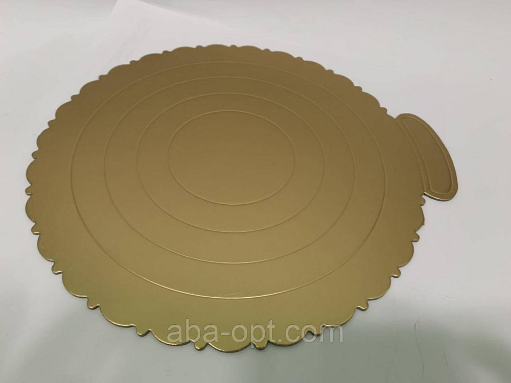 Підкладка під торт золота кругла Ø 26 см (5шт) Одеса - фото 1
