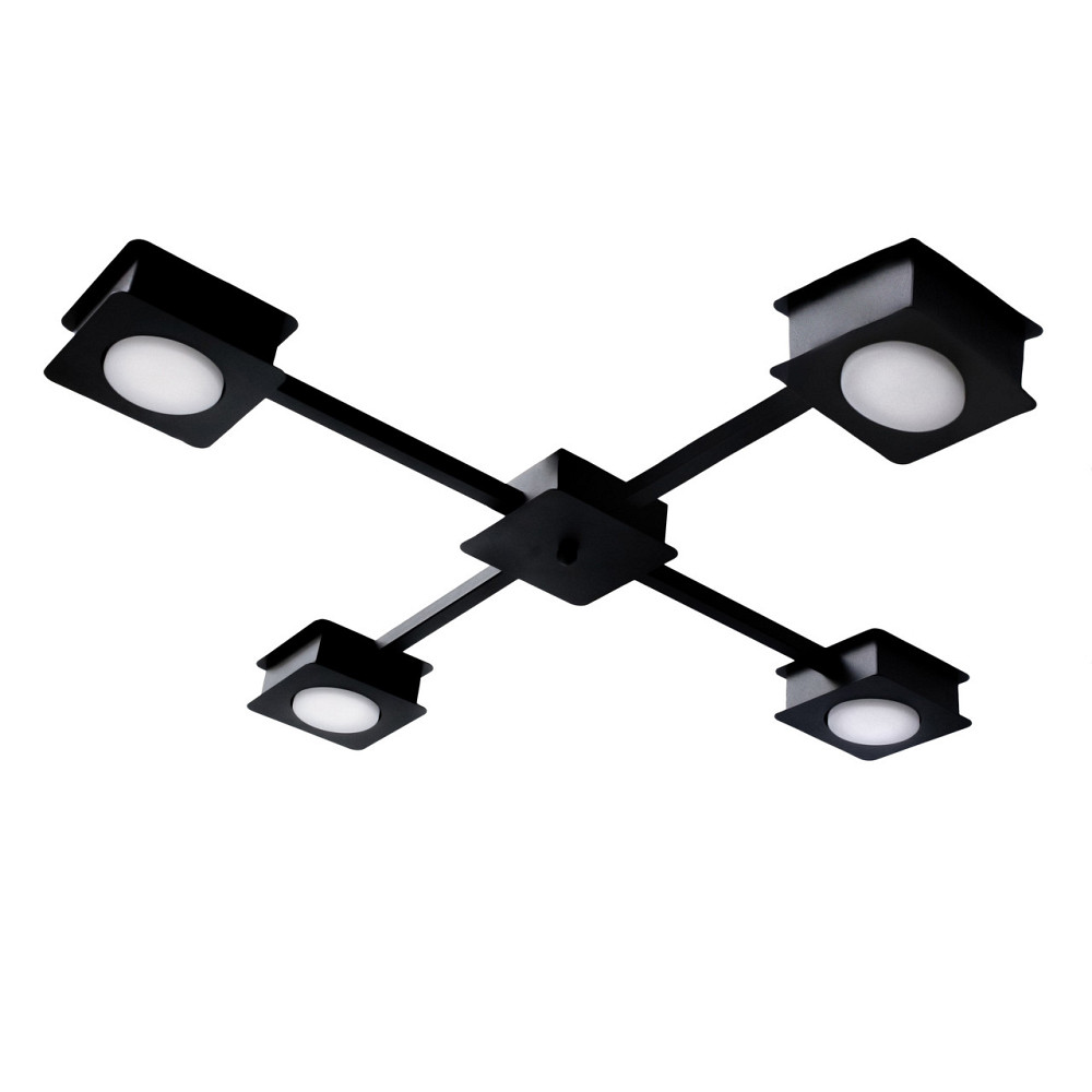 Люстра потолочная MSK Electric Space на четыре плафона под лампы GX53 черная NL 12040-4 BK Одесса - изображение 1