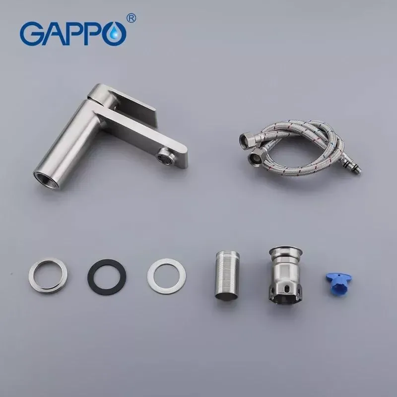 Змішувач для умивальника GAPPO G1099-20 сатин Київ - фото 6