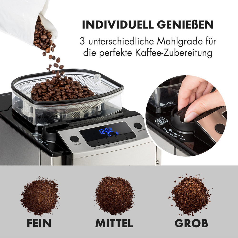 Кофеварка Aromatica X кофемолка стеклянный кувшин Aroma+ нержавеющая сталь (Германия, читать описание) Ровно - изображение 3