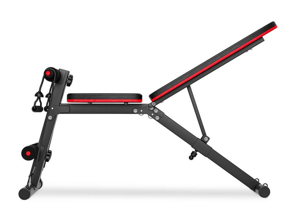 Тренувальна лава для дому та спортзалу, регульована з еспандерами Спортивна лава для тренувань HopSport Київ - фото 4