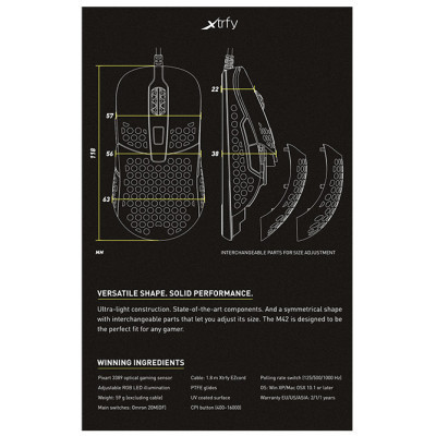 Мишка Xtrfy M42 RGB Miami Blue (XG-M42-RGB-BLUE) Вінниця - фото 5