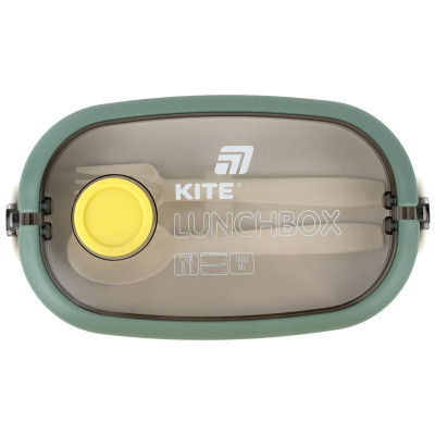 Ланч-бокс Kite подвійний з наповненням 1600 мл, зелений (K25-1181-3) Винница - изображение 7