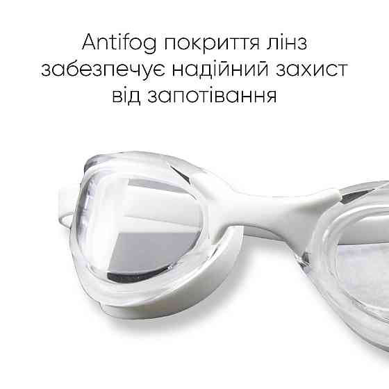 Окуляри для плавання Renvo Sanaga Pro Уні Anti-fog Білий OSFM (2SG400-03) Київ