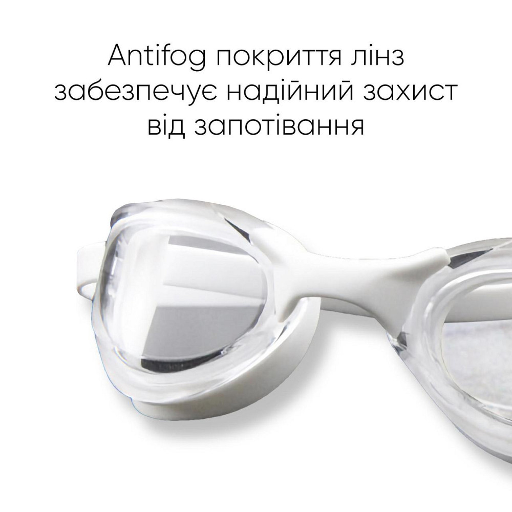Окуляри для плавання Renvo Sanaga Pro Уні Anti-fog Білий OSFM (2SG400-03) Київ - фото 4