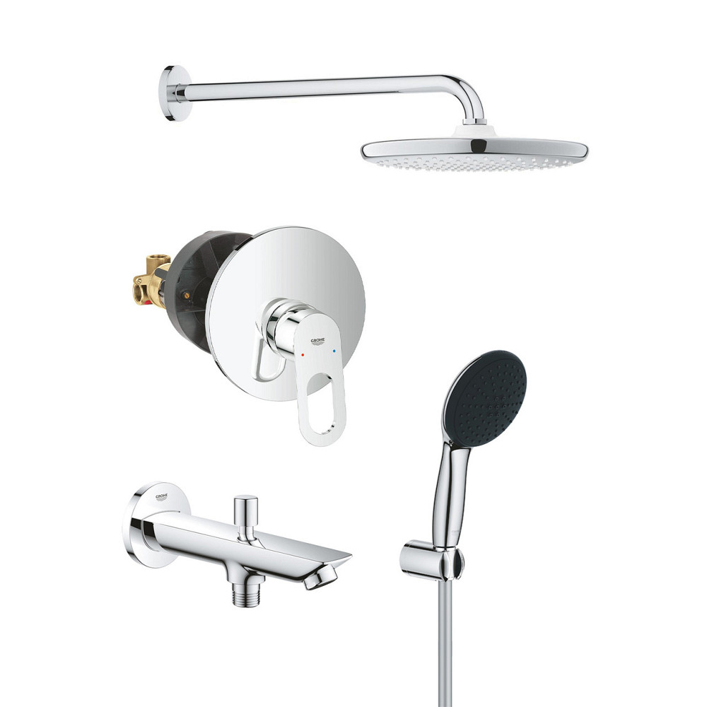 Душевая система скрытого монтажа Grohe Vitalio Start 250 с изливом для ванны и смесителем Bauloop UA290810R3 Киев - изображение 1