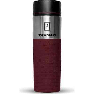 Термокружка Tavialo + 2 ущільнювальних кільця 420 мл Бордовий (190420103) Винница