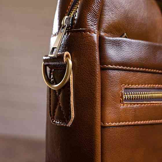 Сумка чоловіча Vintage 14626 шкіряна Коричнева Київ