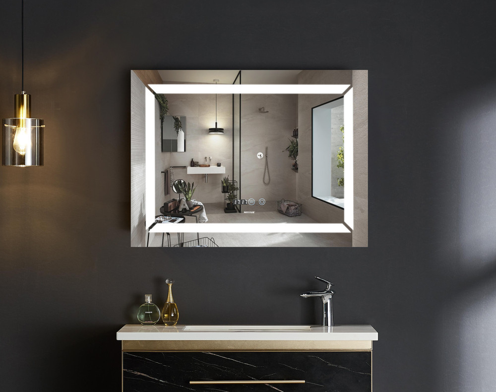 Зеркало Mixxus LIGHT MR01-90x70 с Led Touch, Anti-fog, димером, регулятором яркости, часами (MI5999) Киев - изображение 10