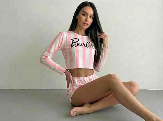 Жіноча піжама-двійка: топ і шорти з трикотажу Рожевий, 42 Одеса