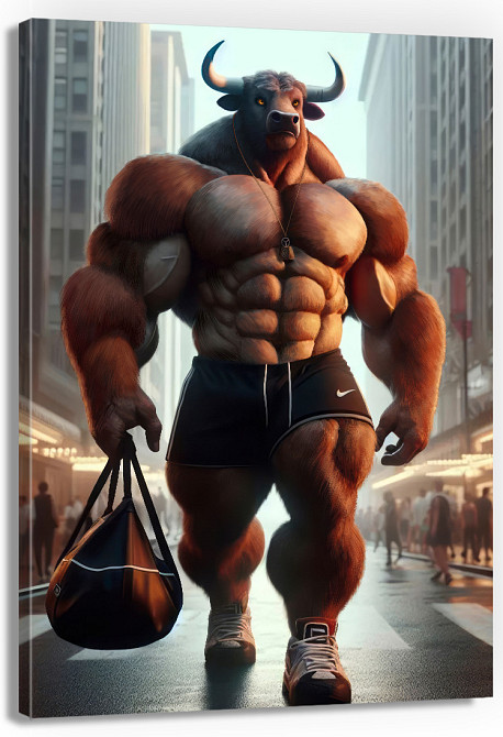 Картина Холсті в спортзал  Бик  KLM_21 70х100 см Киев - изображение 1