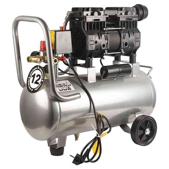 Компрессор двухцилиндровый безмасляный 1.1кВт 1400об/мин 160л/мин 8бар 58дБ 24л SIGMA (7042521) Ровно