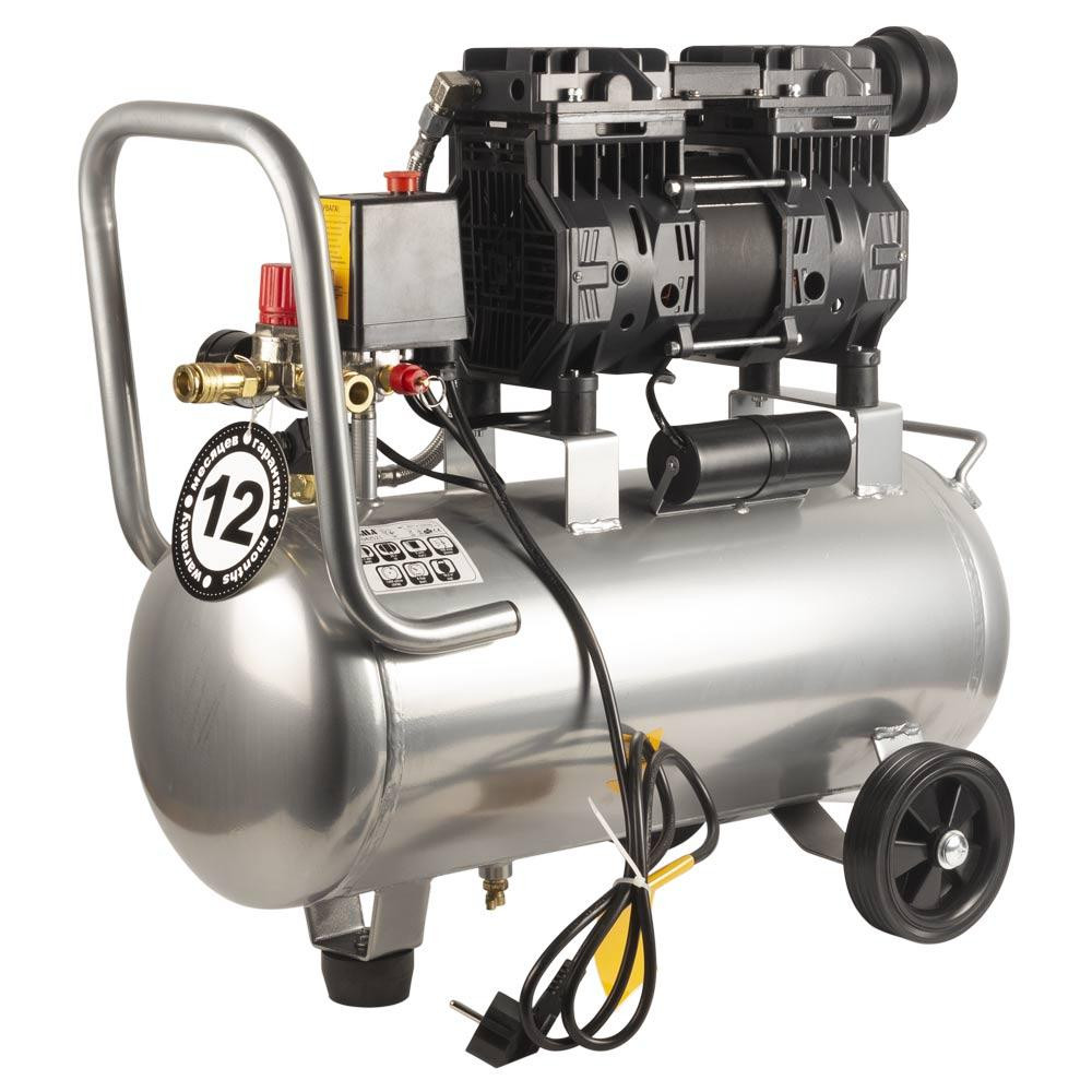 Компрессор двухцилиндровый безмасляный 1.1кВт 1400об/мин 160л/мин 8бар 58дБ 24л SIGMA (7042521) Ровно - изображение 5