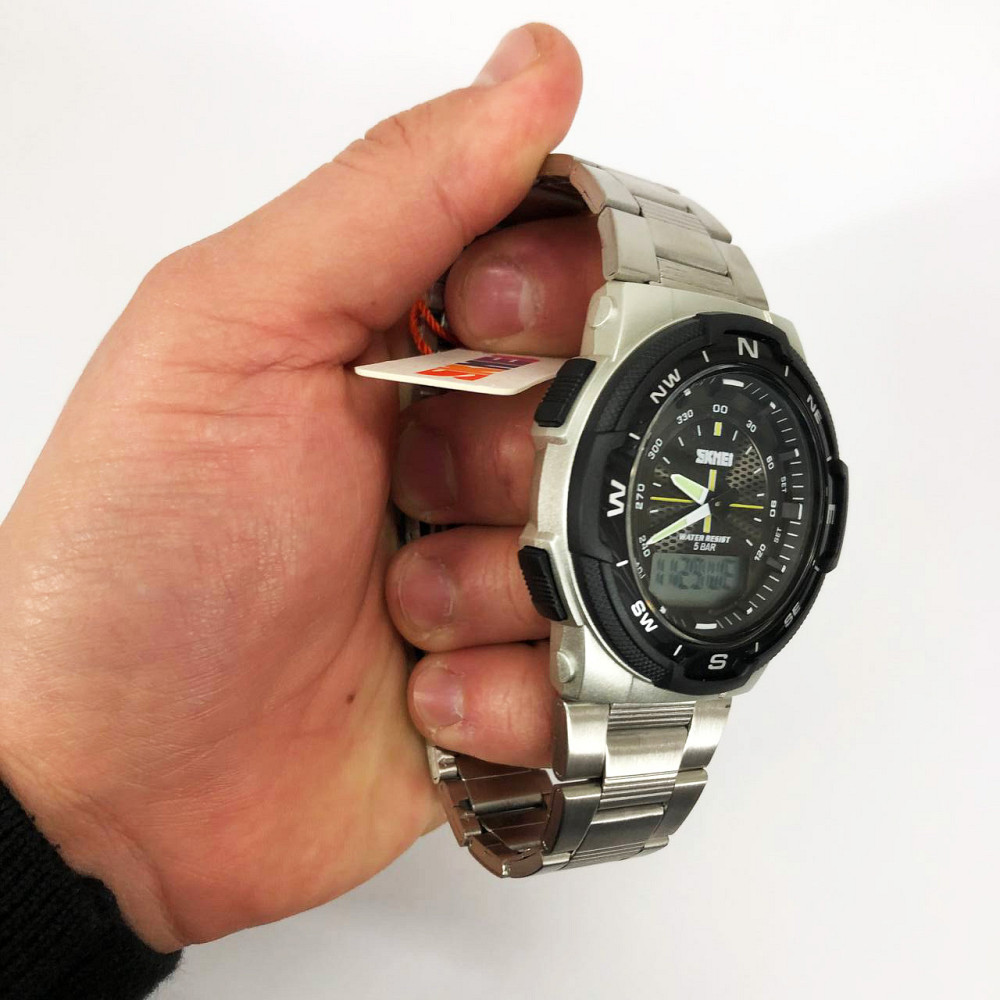 Часы спортивные армейские SKMEI 1370SI, Тактические военные часы для ЗСУ Хорошие наручные мужские BU-71 Львов - изображение 7