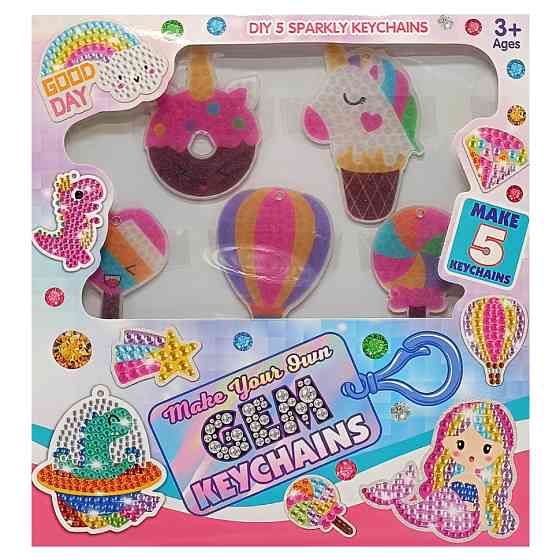 Набір для творчості Алмазна мозаїка DK5007 в наборі 5 штук брелків Вінниця