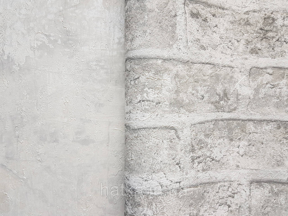 Шовілові на флізеліні Grandeco Anastasia метрові під цеглу структурні сірі білі Київ - фото 2