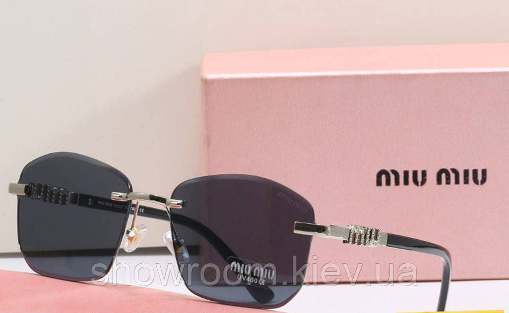 Жіночі брендові безоправні окуляри (68027) silver Київ - фото 1