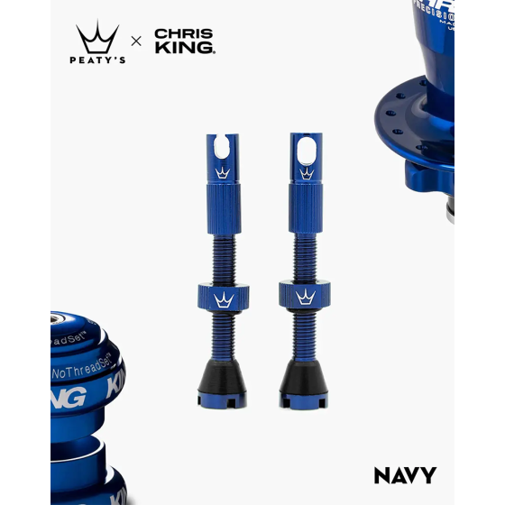 Ниппели Peaty&apos;s x Chris King Tubeless Valves, 42mm, Navy Київ