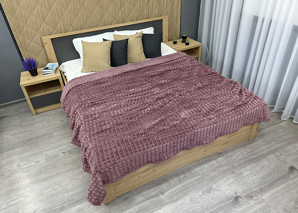 Плед-покрывало Кубик 200х220 см (+-10см) Лиловый (87-231) Киев - изображение 3