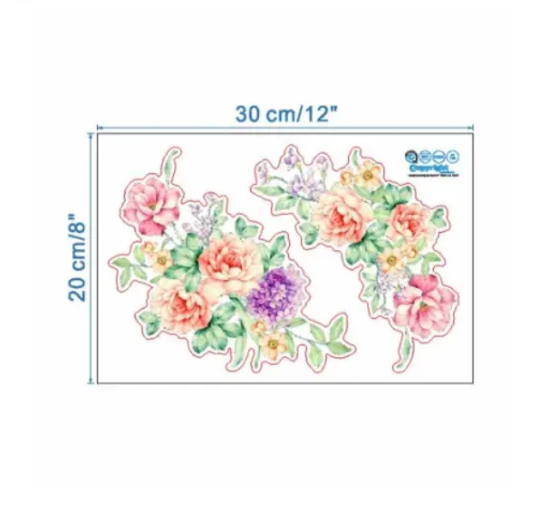 Наклейка на мебель с цветочным принтом 20 на 30 см разноцветный Киев