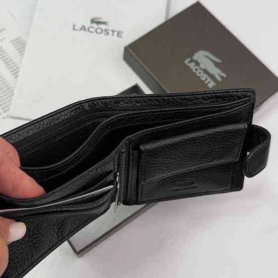 Мужской кожаный зажим на застежке Lacoste (6603) Киев