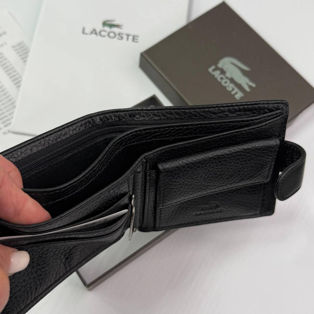 Мужской кожаный зажим на застежке Lacoste (6603) Киев - изображение 3