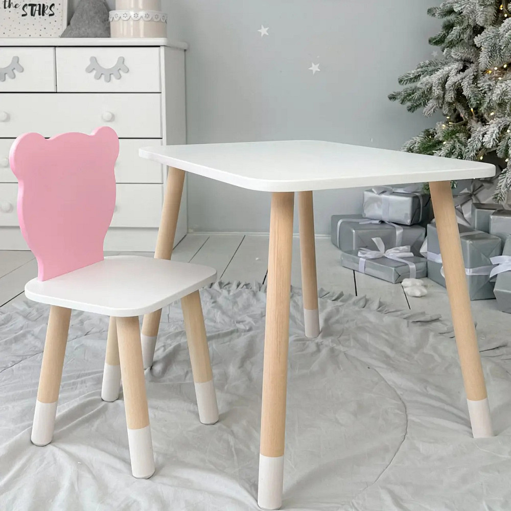 Деревянный комплект детский столик и стульчик, красивая детская мебель для развития творчества и игр малышу Киев - изображение 6