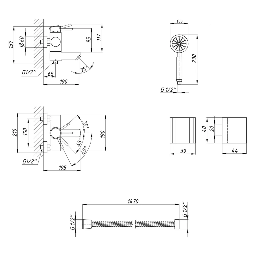 Смеситель для ванны с душевым гарнитуром WEZER EKO3-01 сатин Киев - изображение 6