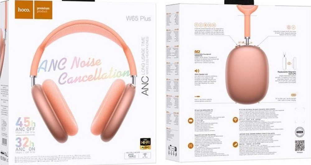 Навушники HOCO W65 Plus ANC BT W65 магнітні амбішури з шумозаглушенням Киев - изображение 3