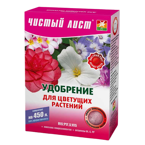 Добриво для квітучих рослин мінеральне 300гр (кристал) Квітофор Чистий лист Житомир - изображение 1