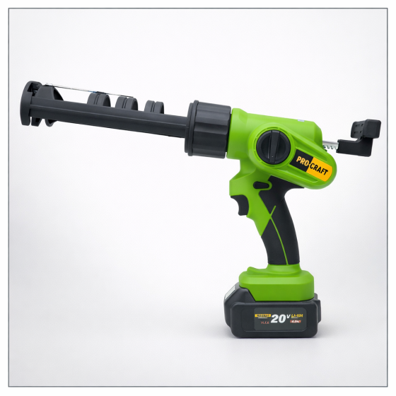 Пістолет для герметика акумуляторний Procraft PC20 без АКБ та ЗП,Акумуляторний пістолет для герметика Львів