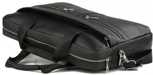 Сумка чоловіча Vintage 14625 шкіряна Чорна Київ - фото 3