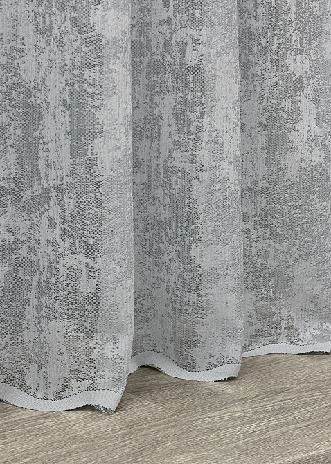 Тюль жаккард, коллекция «Мрамор Al-1», цвет серый 1664т Киев - изображение 6