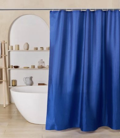 Штора для ванной Ткань Пика 180*180 см синяя Харьков