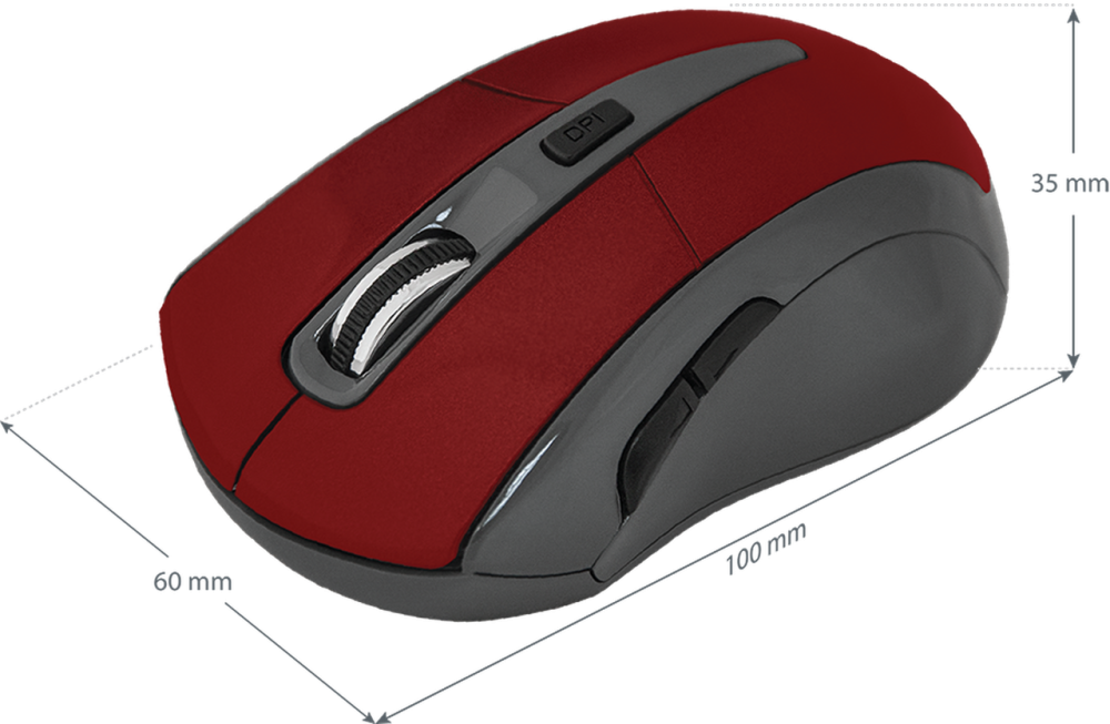 Миша Defender Accura MM-965 Wireless Red (52966) (6294157) Київ - фото 2
