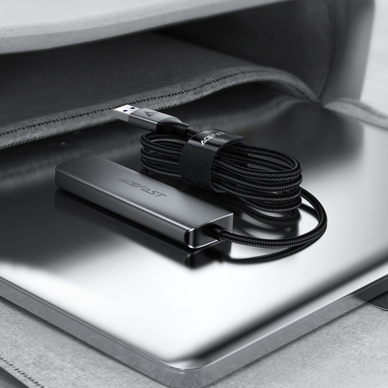 USB-хаб ACEFAST J17 USB-A  4-in-1 HUB Metal Gray Одесса - изображение 8