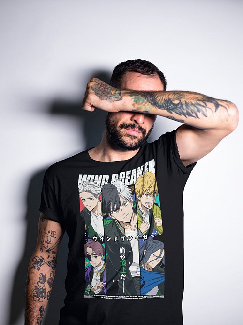 Футболка аниме Аниме Кйотао Сугисхита Хаджиме оверсайз (S/M/L) Черний AnimeJ0316 Днепр - изображение 3