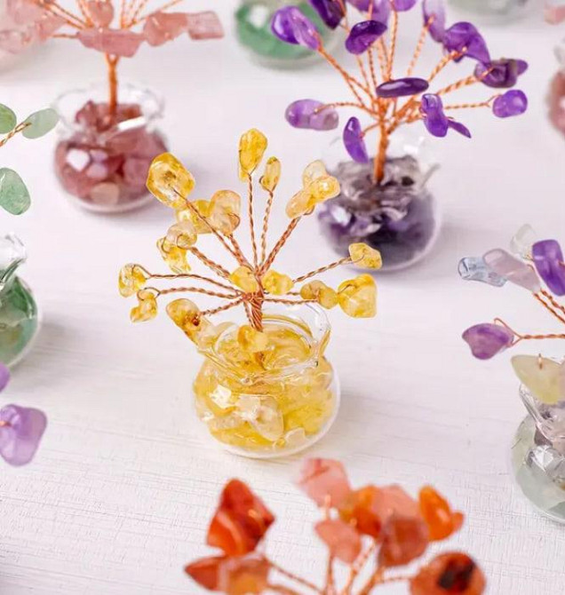 Декоративне «Дерево життя» з мідного дроту та натурального цитрину, 5,5 см. Київ - фото 2