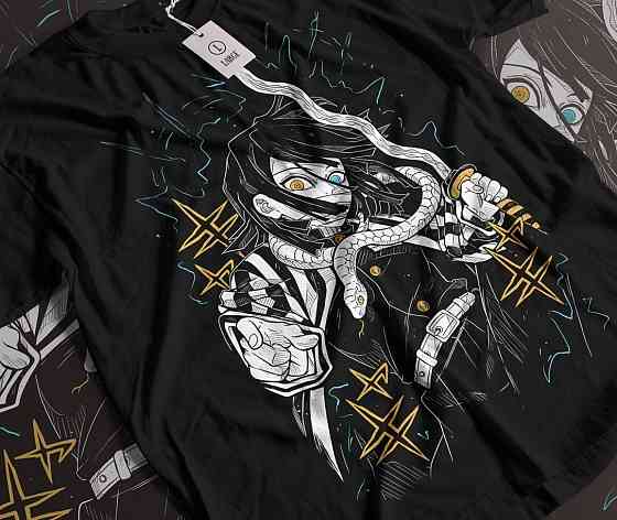 Футболка аниме Истребитель демонов оверсайз (S/M/L) Черний AnimeJ0974 Днепр