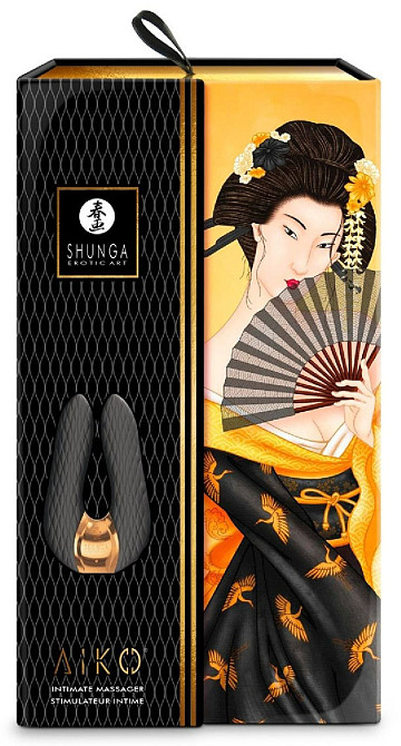 Кліторальний вібратор Shunga Aiko чорного кольору, 10.5 х 6.5 см Sex Aura Київ - фото 6