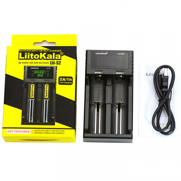 Зарядний пристрій LiitoKala Lii-S2, 2x(Lion/LiFePO4/NiMH/NiCd), Auto Polarity, Display (Lii-S2) Київ - фото 7
