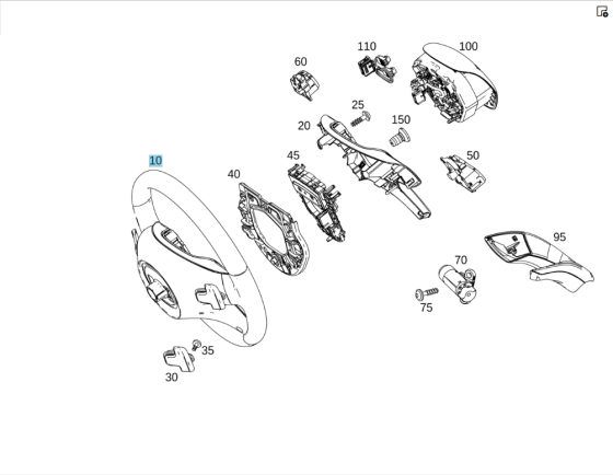 Mercedes-Benz  A0004605503 9E38 Рульове колесо з обігрівом ML/GLE W166 GLE Coupe C292 Одесса