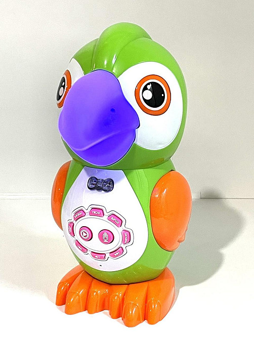 Музична іграшка Limo Toy Балакуче звірятко Попуга з сенсором і підсвічуванням Зелений (FT 0041) Чернігів - фото 5
