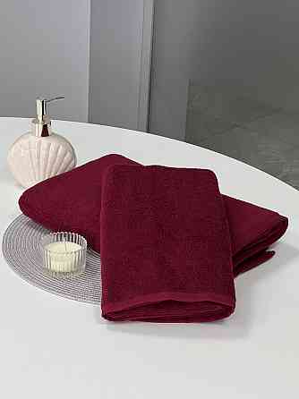 Комплект махровых полотенец Ideal Textile 2 шт (50х90см + 70х140см) (56860378) Бордовый Черновцы