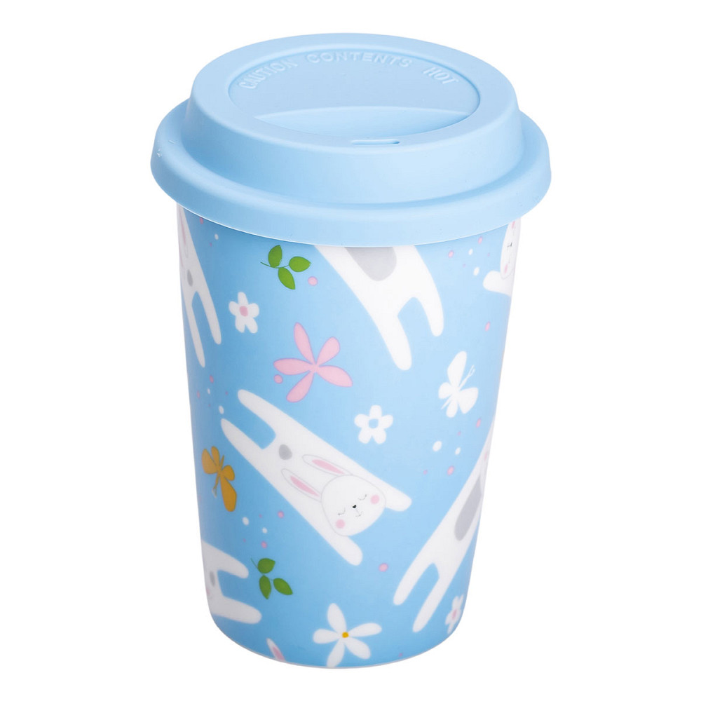 Liling Rongxiang Ceramic порцелянаовий стакан із силіконовою кришкою та отвором для трубочки 42 Коломыя - изображение 3